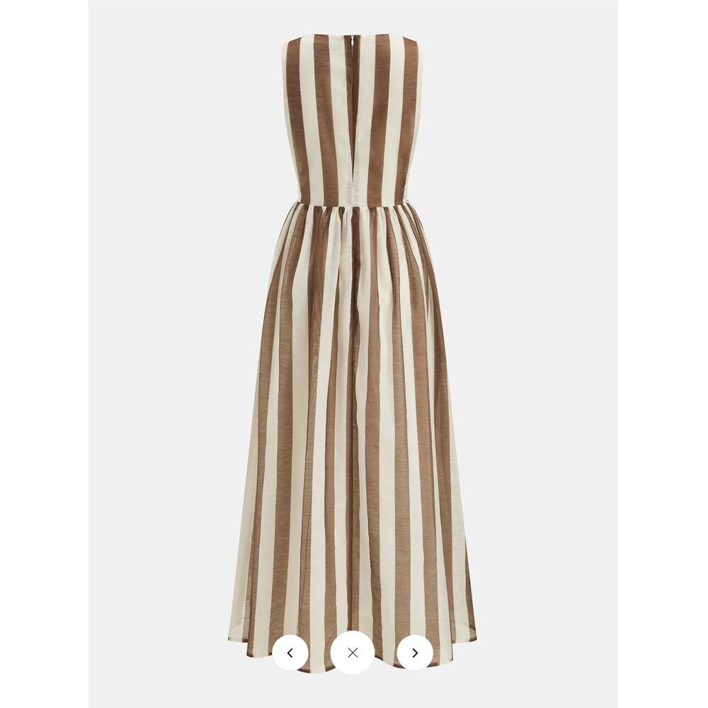 NWT Commense Sleeveless V-Neck Striped Cut-Out Maxi Dress Sz XL - Picture 2 of 4